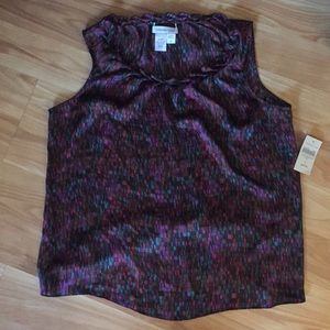 Sleeveless, sheer blouse